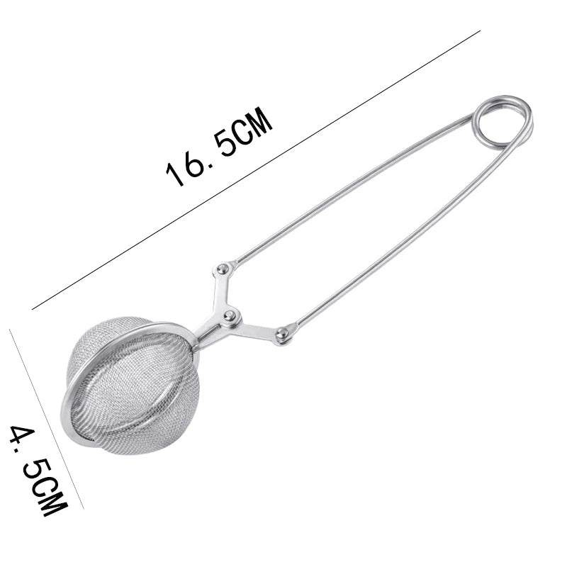 Stainless Steel Mesh Tea Infuser Cha Spice Coffee Strainer Infusor Long Handle Mug Teapot Filter Sieve Kitchen Accessories