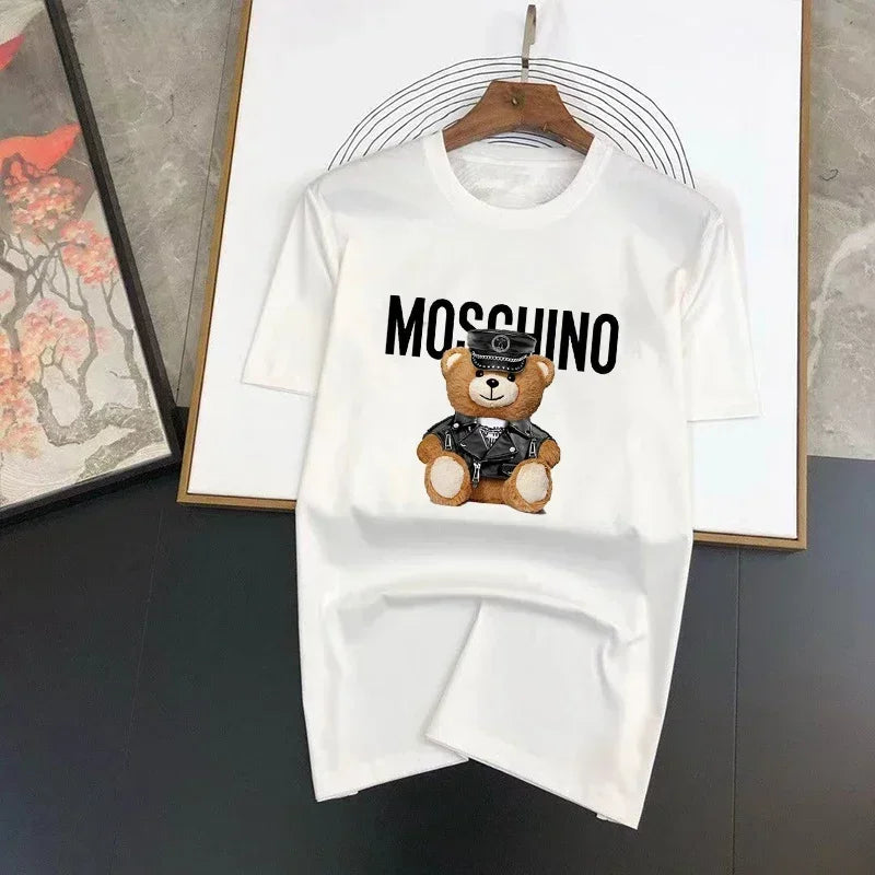 Europe and America Hip Hop character Printed Oversized T-Shirt Mens and Womens Retro Tshirt Street Casual Y2k Short Sleeved Tops