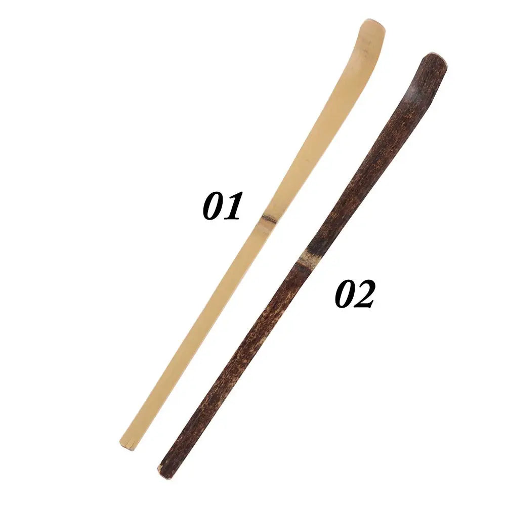 Teaware Kitchen Tool Spice Gadget Handmade Black Bamboo Wood Tea Sticks Leaf Spatula Matcha Spoon Kitchen Tool Cooking Utensil