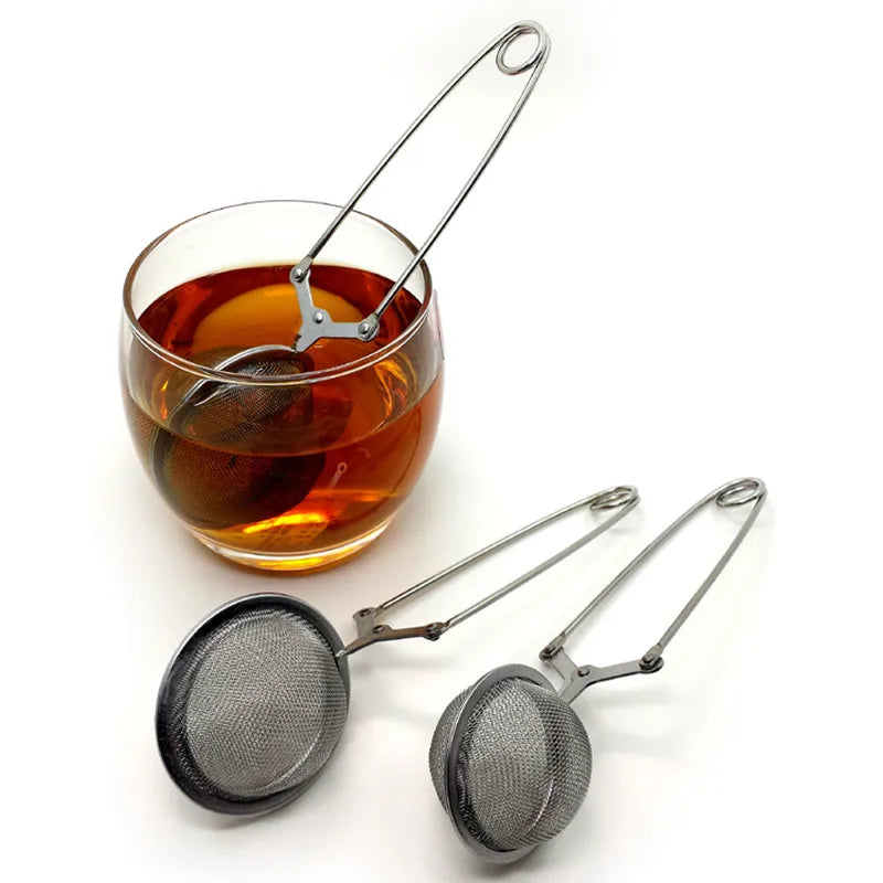 Stainless Steel Mesh Tea Infuser Cha Spice Coffee Strainer Infusor Long Handle Mug Teapot Filter Sieve Kitchen Accessories