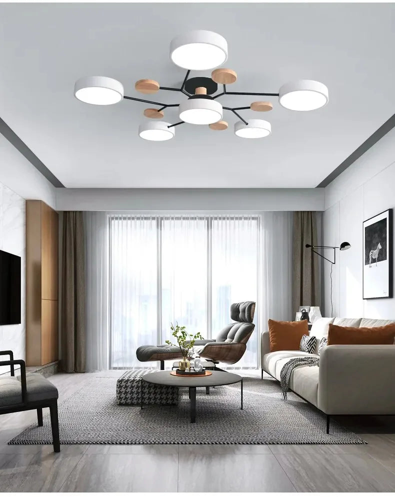 Modern Log Light Indoor Lighting Home Decorative Light LED Pendant Light Bedroom Ceiling Light Kitchen Ceiling Pendant Light