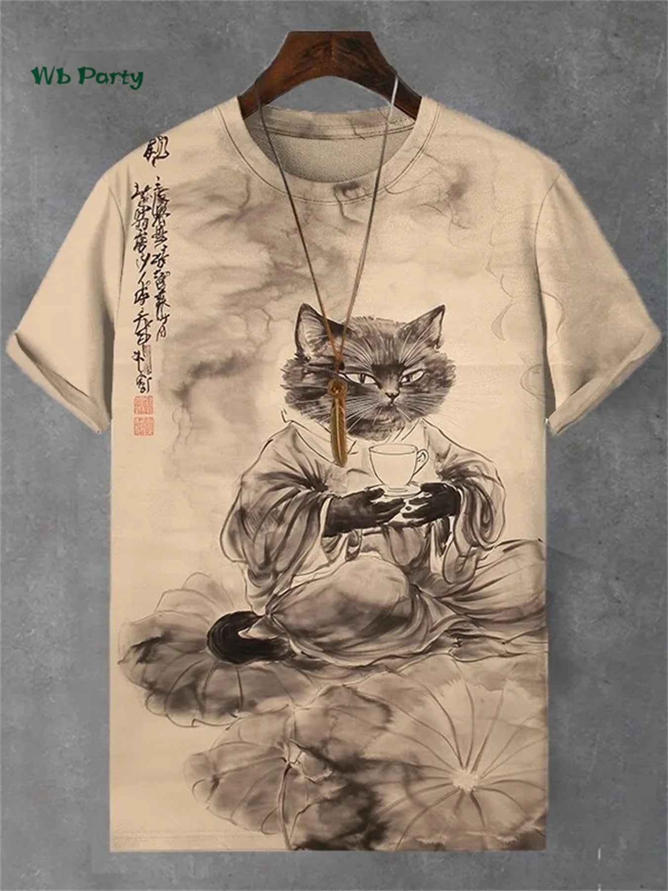 Cat Print Men's T-Shirt 3D Funny Animal Pattern Short Sleeve T-Shirt Oversized Y2k Top Summer Men's Daily Street Casual Clothing