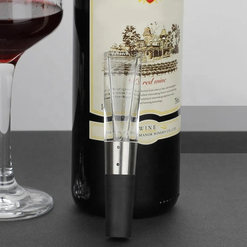 Mini Wine Aerator Pourer Bar Accessories 2 in 1 Quick Aerating Pouring Tool Pump Portable Red Wine Decanter Kitchen Gadgets