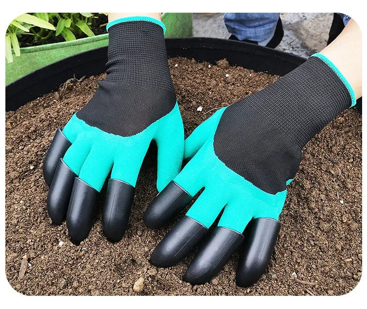Gardening Gloves With Claws Breathable Waterproof Working Digging Planting Sting-Resistant Non-slip Protective Latex Gloves