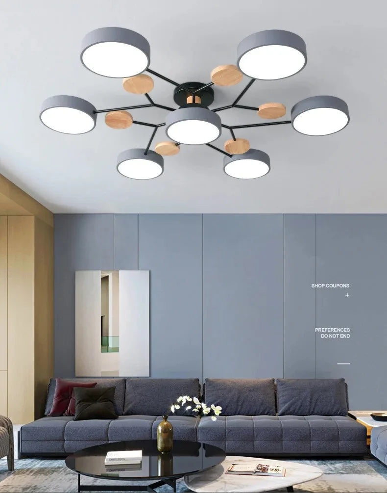 Modern Log Light Indoor Lighting Home Decorative Light LED Pendant Light Bedroom Ceiling Light Kitchen Ceiling Pendant Light