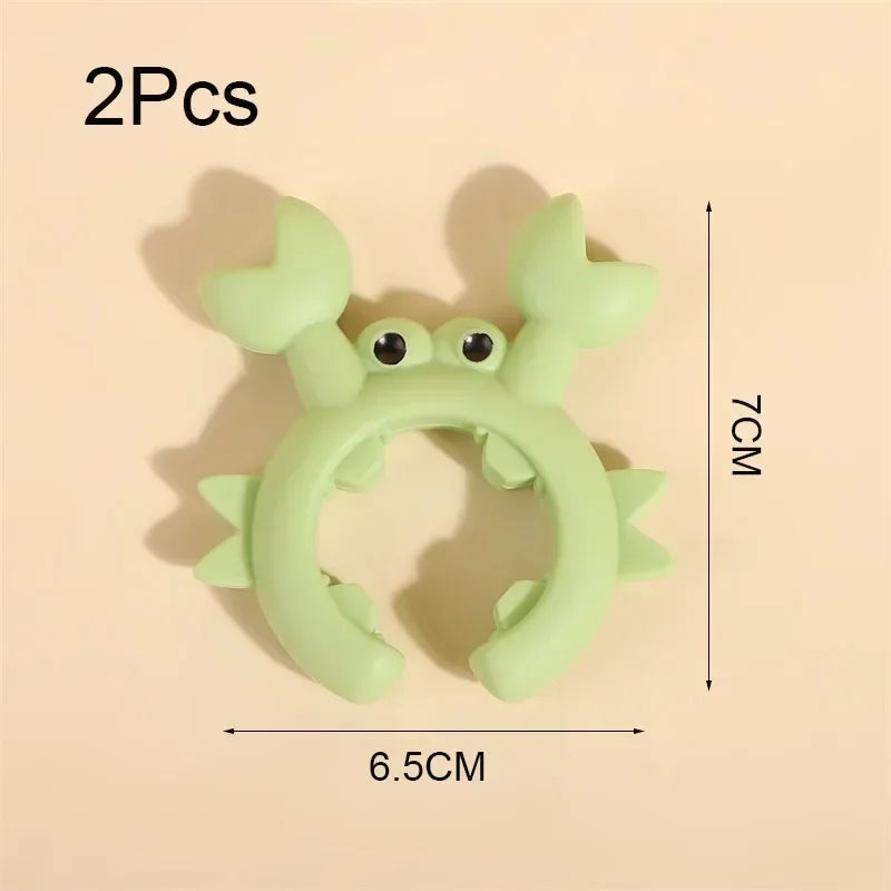 2/1Pcs Silicone Spatula Rack Small Crab Anti Scalding Overflow Pot Clip Spoon Holder Clip Universal Shovel Rack Kitchen Gadgets
