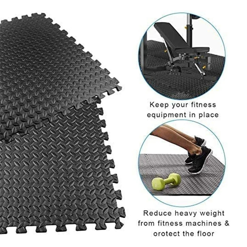 6-12pcs 30*30CM Eva Gym Mat Sports Protection Gym Mat Non-Slip Splicing Carpet Fitness Equipment Yoga Leaf Mat Home Exercise