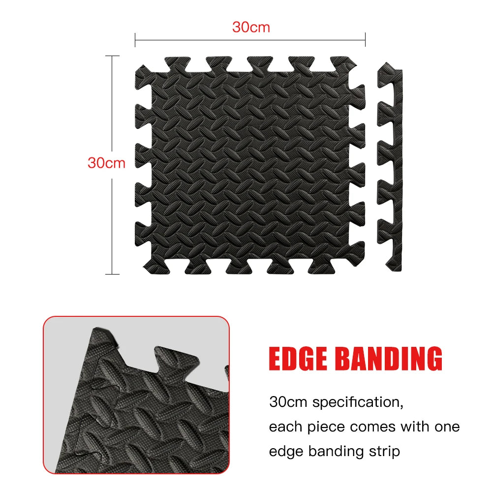 6-12pcs 30*30CM Eva Gym Mat Sports Protection Gym Mat Non-Slip Splicing Carpet Fitness Equipment Yoga Leaf Mat Home Exercise