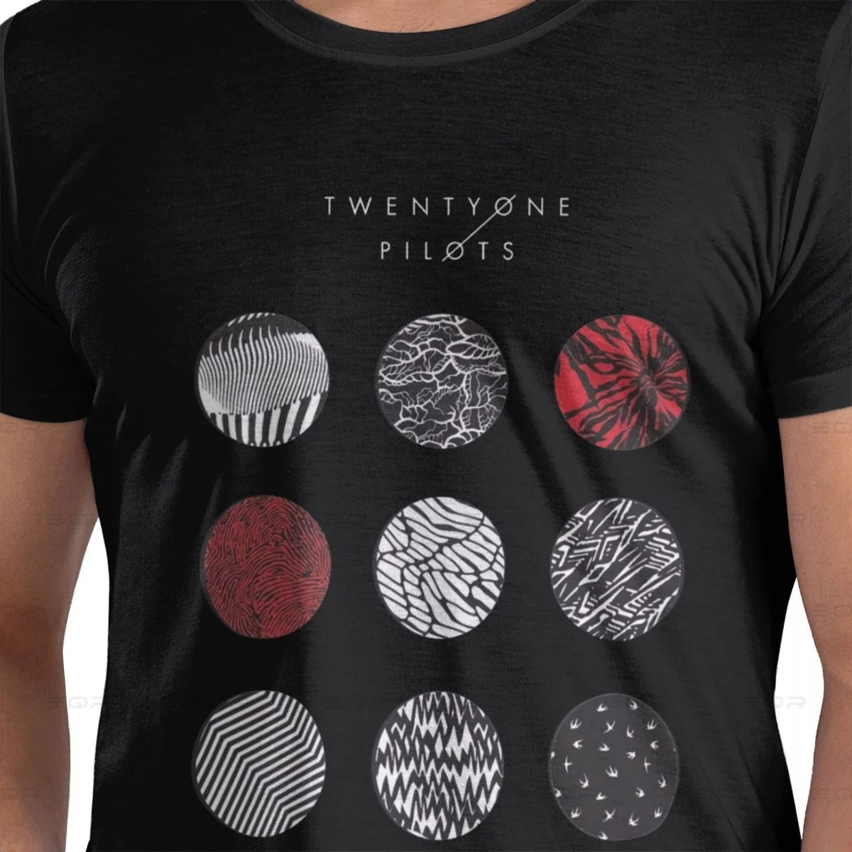 Twenty One Pilots Men's round neck Oversized T-shirt,Hip Hop,Tee shirt Novelty all the year round Gift