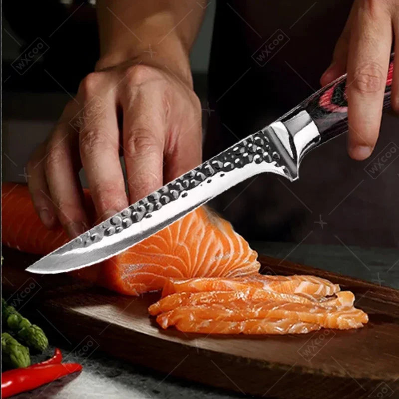 Handmade Forged Boning Knife Professional Damascus Chef Knives Cooking Butcher Knife Meat Fish Cutting Knife Kitchen Accessories