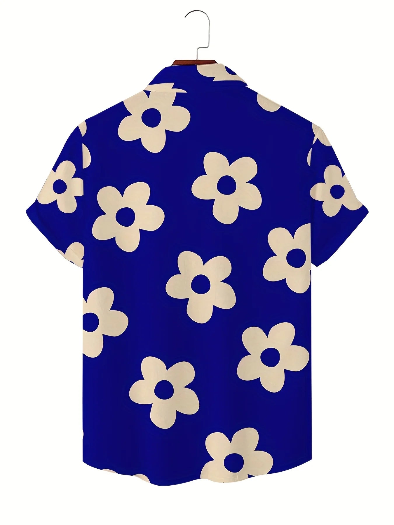 Flower 3D Printed Hawaiian Shirt Summer Beach Vacation Casual Men's Short Sleeve Tops Daily Fashion Loose Oversized Lapel Shirt