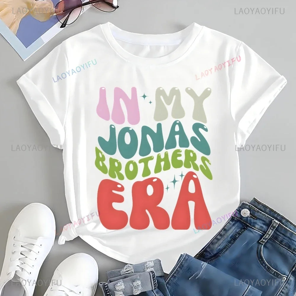 JONAS Classic Printed T-shirt Top JONAS BROTHERS Unisex Trend Harajuku Short Sleeve Unisex Shirt Graphic Oversized T-shirt