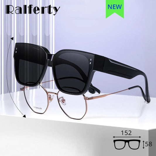 Ralferty Designer Oversized Overlay Sunglasses Women Man Polarized Sun Glasses High Quality Over Glasses Sunglasses gafas de sol