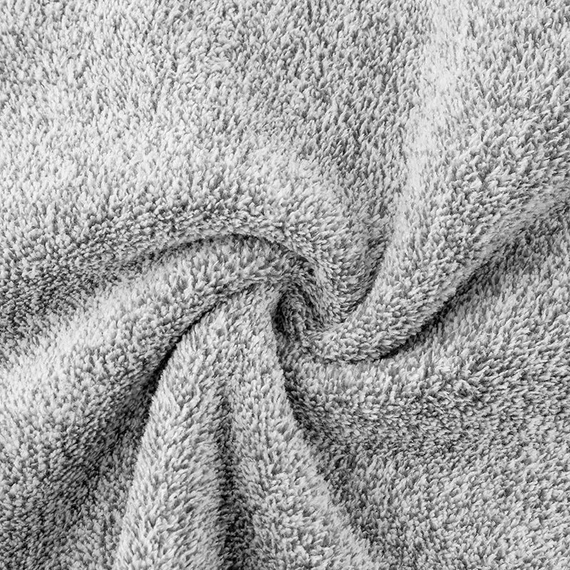 1/5PCS Thickened Gray Bamboo Charcoal  Super Absorbent Dishcloth Anti-grease Kitchen Wiping Rags Microfiber Cleaning Cloths