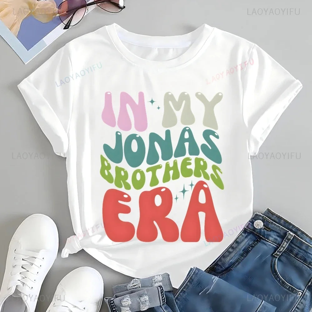 JONAS Classic Printed T-shirt Top JONAS BROTHERS Unisex Trend Harajuku Short Sleeve Unisex Shirt Graphic Oversized T-shirt