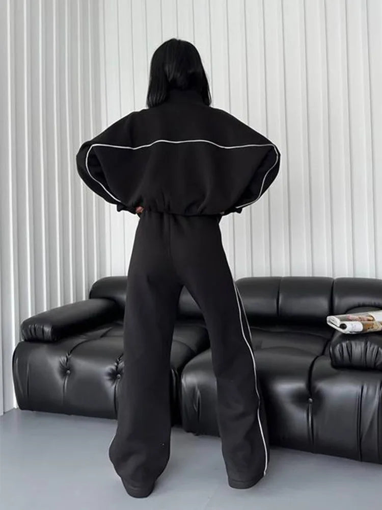 Sweatsuits for Women Set 2 Piece Outfits Long Sleeve Zip Up Jacket Oversized Sweatshirt Jogger Sweatpants Tracksuit